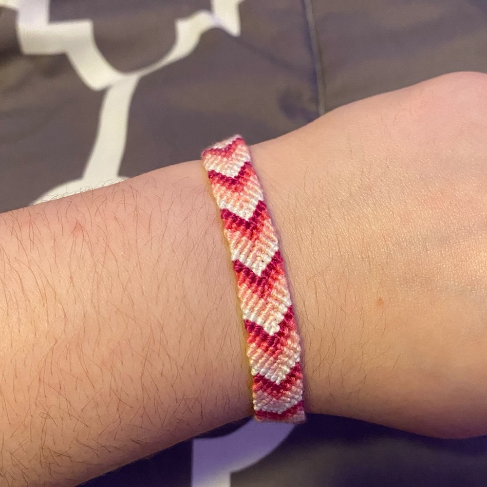Handmade Chevron Pattern Friendship Bracelet - Picture 2 of 2